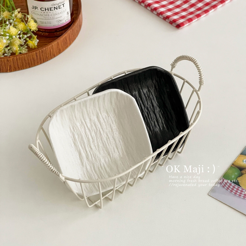 Keramičke četvrtaste tanjuriće za umake, japanski stil, nordijski minimalistički dizajn, pogodno za mikrovalnu