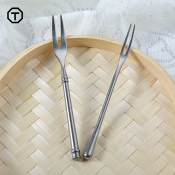 Da Yi вилица за плодове от неръждаема стомана – огледално полирана, ретро стил с лек лукс