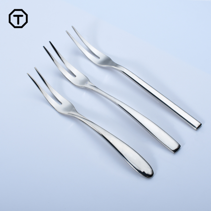 Da Yi вилица за плодове от неръждаема стомана – огледално полирана, ретро стил с лек лукс