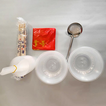 Egyszer használatos étkészlet, 10 fő, kristály műanyag, biológiailag lebomló