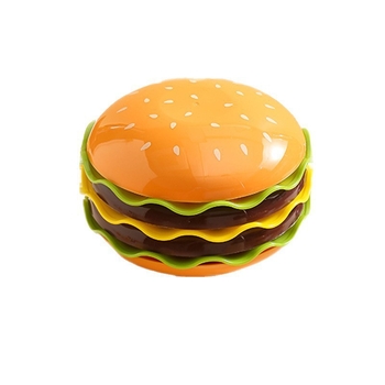 Hamburger formájú csonttál, modern-minimalista stílus, más anyagból, mikrohullámú sütő nem alkalmas