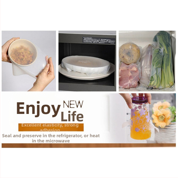 Silikónový kryt na uchovanie čerstvosti pre misky a poháre, opakovane použiteľný, trojdielny set