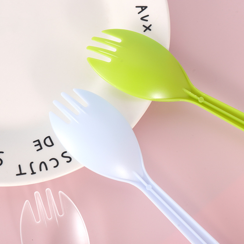 Jednokratni pribor za desert s dugim držalom: žličice i vilice, pojedinačno pakirane, male veličine, plastični