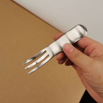 Desertna žlica s voćnom vilicom i žlica za sladoled, valoviti dizajn, nehrđajući čelik 304/18/10, kratka drška