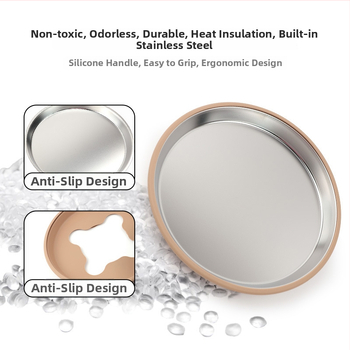 Yuzus 304 nerezovej ocele detský set na kŕmenie – všetko v jednom tanieri, protisklzový, 5 dielov, od 3 mesiacov