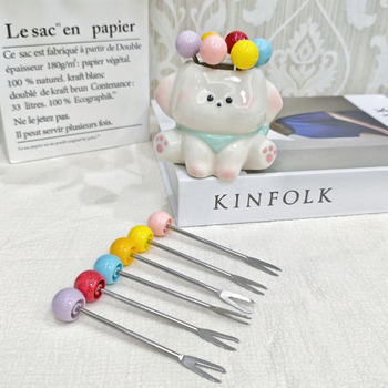 Сет плодови вилици от керамика, нов китайски стил, пускане през 2025 г., качествен продукт