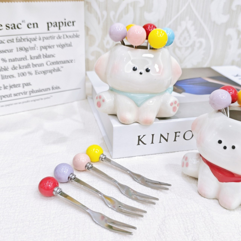 Сет плодови вилици от керамика, нов китайски стил, пускане през 2025 г., качествен продукт