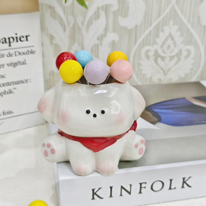 Сет плодови вилици от керамика, нов китайски стил, пускане през 2025 г., качествен продукт