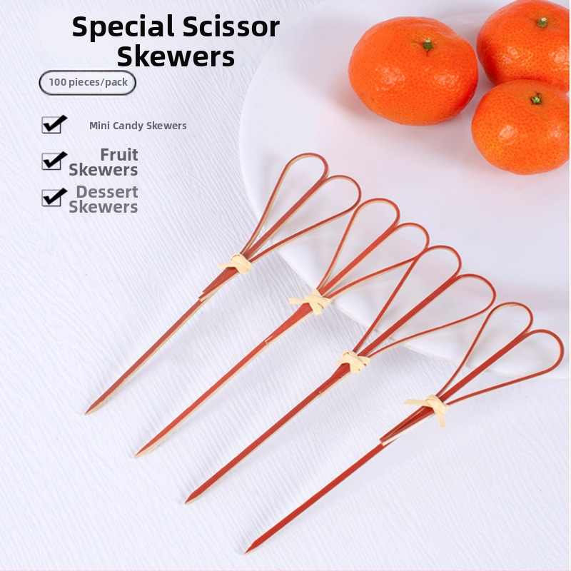 Jednorázové bambusové špízy na ovocie pre deti, bez loga, jednoduchý štýl, vynikajúcej kvality, leštené