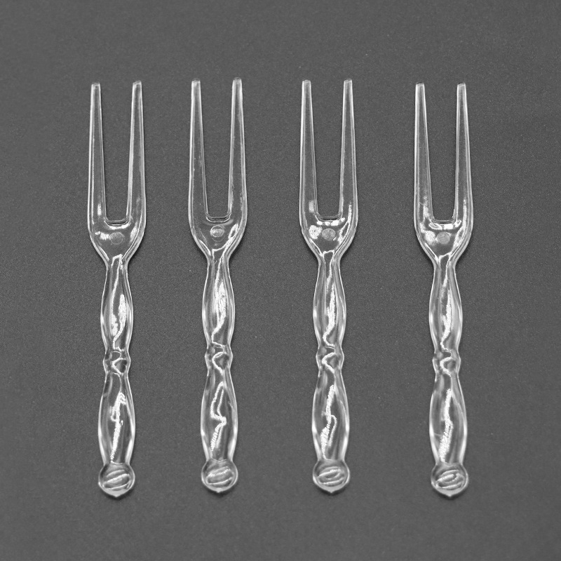 Jednokratni set noža i vilice za tortu, vilica za voće, plastični pribor GPPS | Marka Yijia | Višestruka primjena | Nije pogodno za mikrovalnu pećnicu