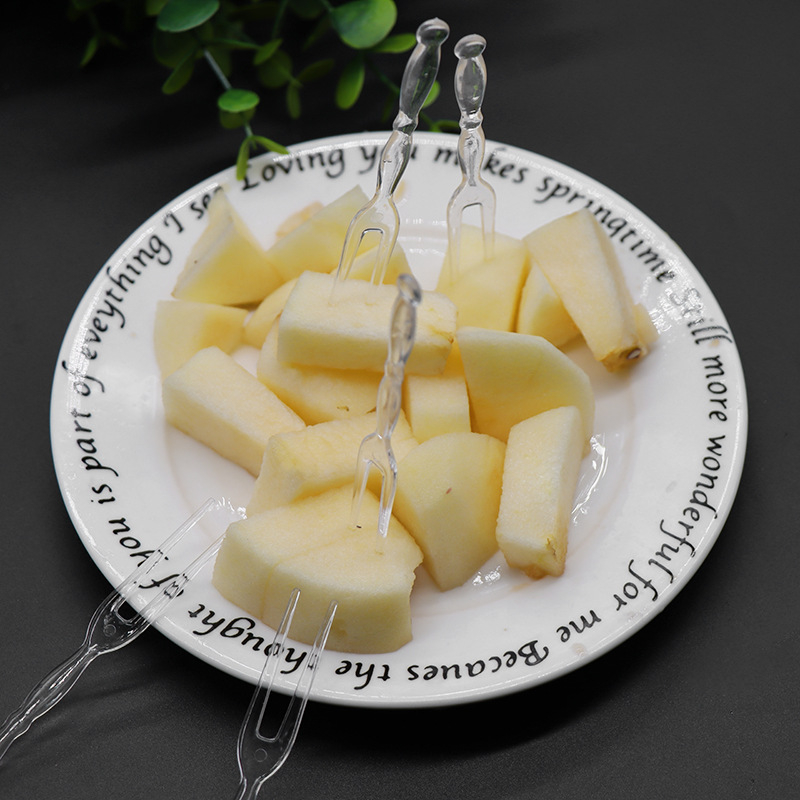 Jednokratni set noža i vilice za tortu, vilica za voće, plastični pribor GPPS | Marka Yijia | Višestruka primjena | Nije pogodno za mikrovalnu pećnicu