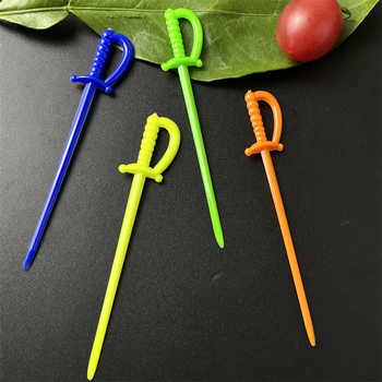 Вилица за плодове, пластмасова, персонализируема с печат на лого, индивидуално опакована