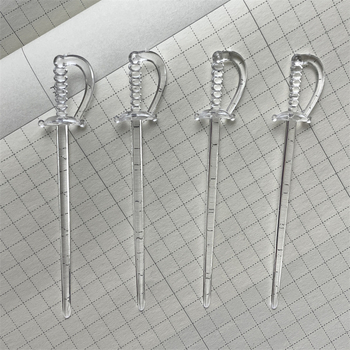 Вилица за плодове, пластмасова, персонализируема с печат на лого, индивидуално опакована