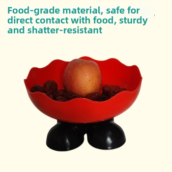 Високопоставена плодова чиния с дренаж, PET, свеж и сладък стил, модел с решетка