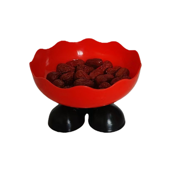 Високопоставена плодова чиния с дренаж, PET, свеж и сладък стил, модел с решетка