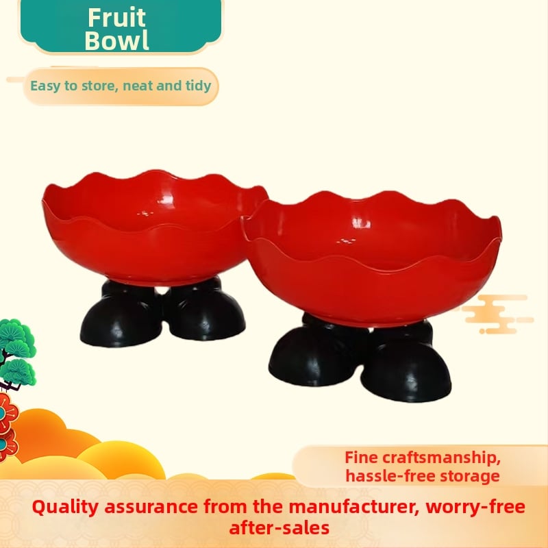 Високопоставена плодова чиния с дренаж, PET, свеж и сладък стил, модел с решетка