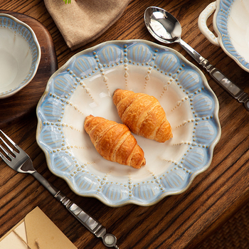 Sumeiji porcelin set posuđa s rižinim zdjelicama i tanjurima – mikrovalna kompatibilnost, francuski reljefni uzorak, tisk logotipa i prilagodba dostupni