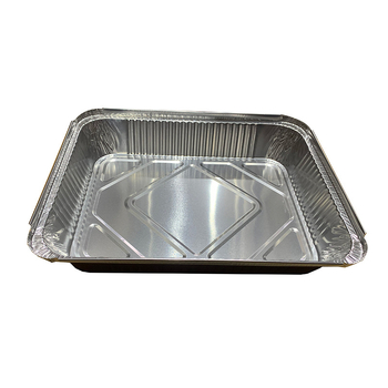 Jednokratna aluminijska folija posuda pravokutnog oblika, zapremina 3000 ml, s tiskanim logom, moderan minimalistički stil