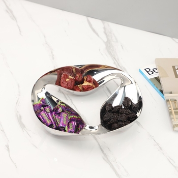 Чиния за закуски от неръждаема стомана, модерен стил, полирана повърхност, марка Superb, за дневна, маса за хранене и декор в дома