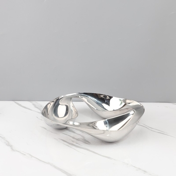 Чиния за закуски от неръждаема стомана, модерен стил, полирана повърхност, марка Superb, за дневна, маса за хранене и декор в дома