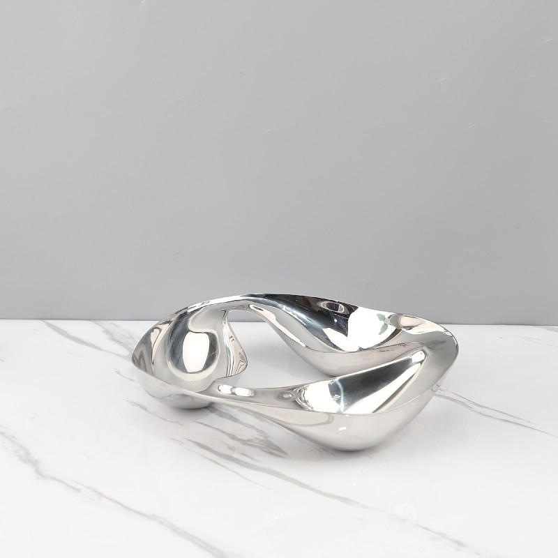 Чиния за закуски от неръждаема стомана, модерен стил, полирана повърхност, марка Superb, за дневна, маса за хранене и декор в дома