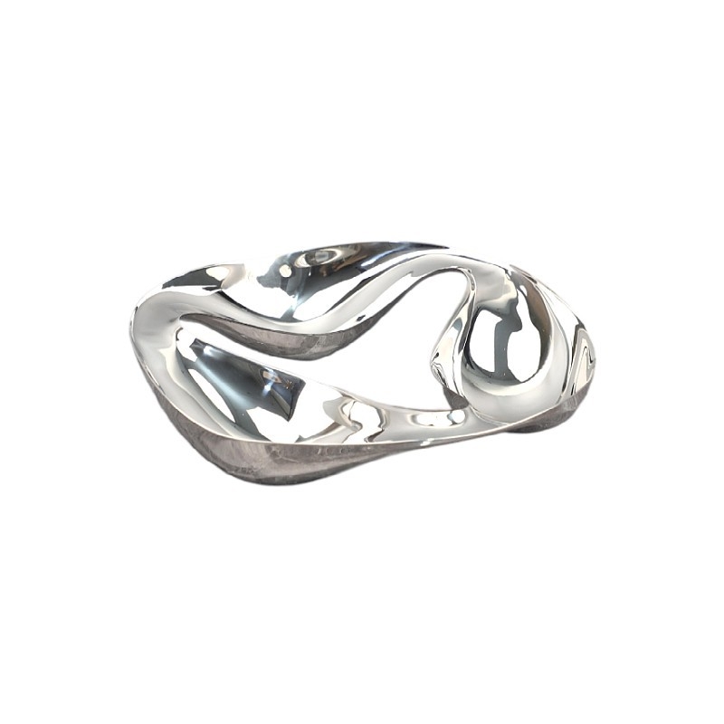 Чиния за закуски от неръждаема стомана, модерен стил, полирана повърхност, марка Superb, за дневна, маса за хранене и декор в дома