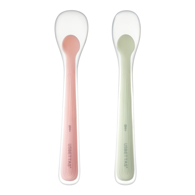 Betides szilikon baba etetőkanál – puha, 3+ hónapos korosztálynak, friss és aranyos stílus