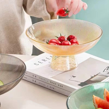 Чиния за плодове за дневна стая – стъклена, прост стил, европейски дизайн (2023)