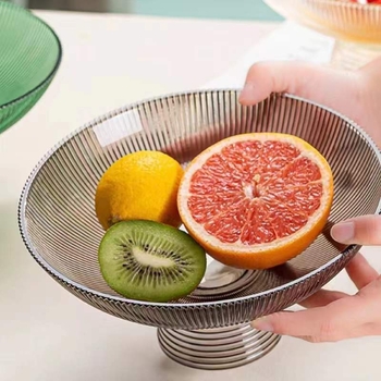 Чиния за плодове за дневна стая – стъклена, прост стил, европейски дизайн (2023)