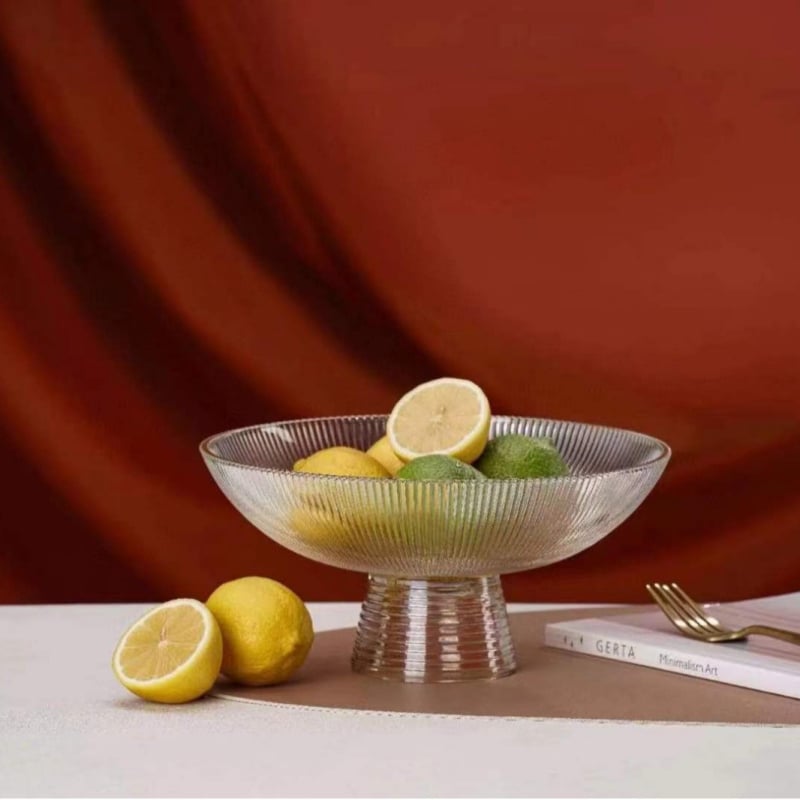 Чиния за плодове за дневна стая – стъклена, прост стил, европейски дизайн (2023)