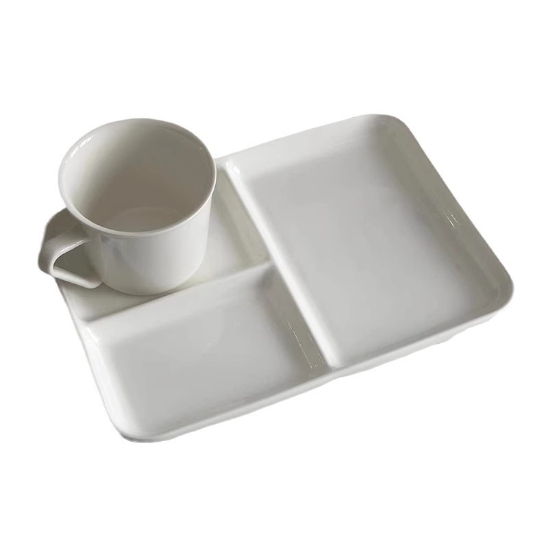 Keramički podijeljeni tanjur za doručak za jednu osobu, japanski stil Muji