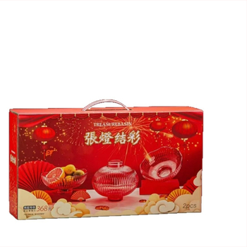 Стъклена плодова чиния Qihang, пускане на пазара през 2025 г., 12 комплекта в кашон.