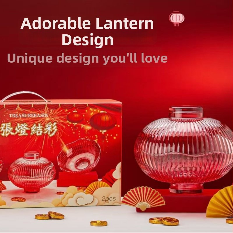 Стъклена плодова чиния Qihang, пускане на пазара през 2025 г., 12 комплекта в кашон.