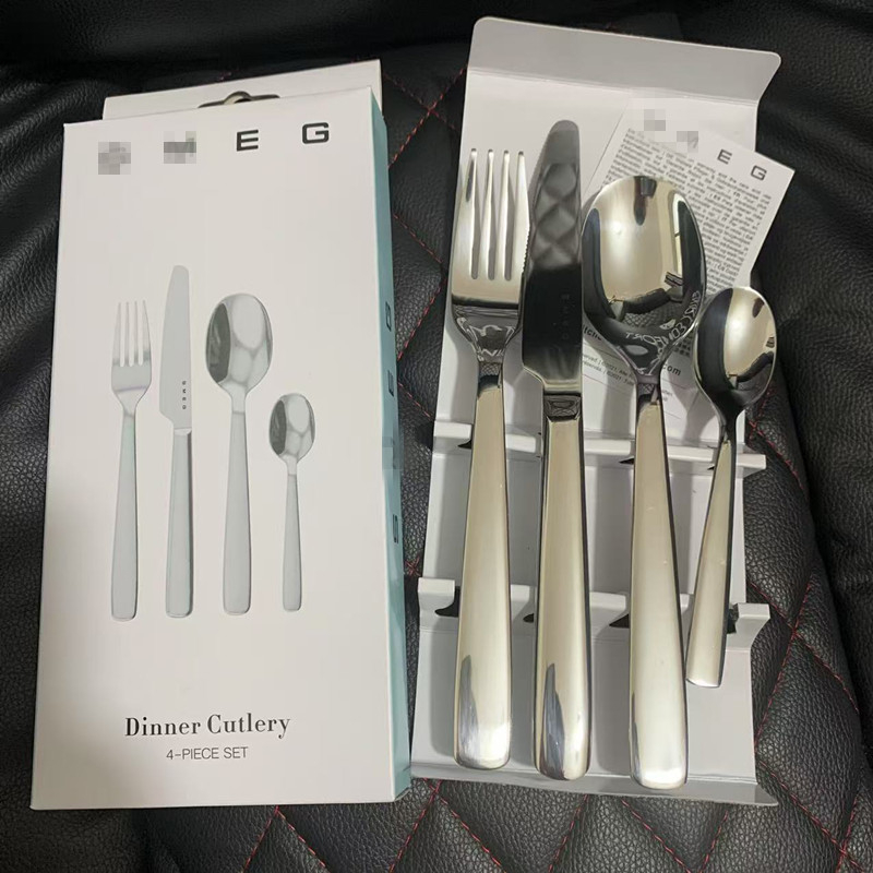 Nehrđajući čelični set pribora za stol u zapadnom stilu (4 komada) – nož, vilica, žlica, šifra proizvoda 1010