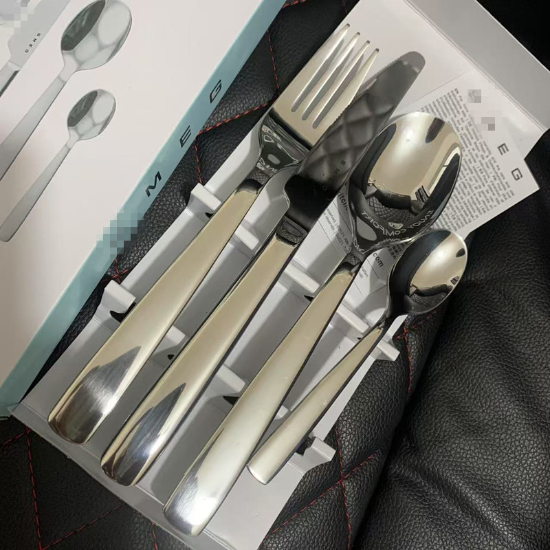 Nehrđajući čelični set pribora za stol u zapadnom stilu (4 komada) – nož, vilica, žlica, šifra proizvoda 1010