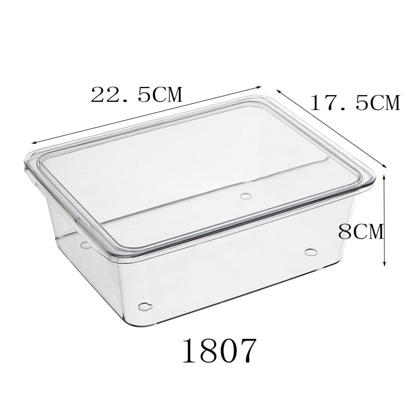 Хладилна кутия за съхранение, прозрачна, модулна, правоъгълна, пластмасова, запазване на свежестта