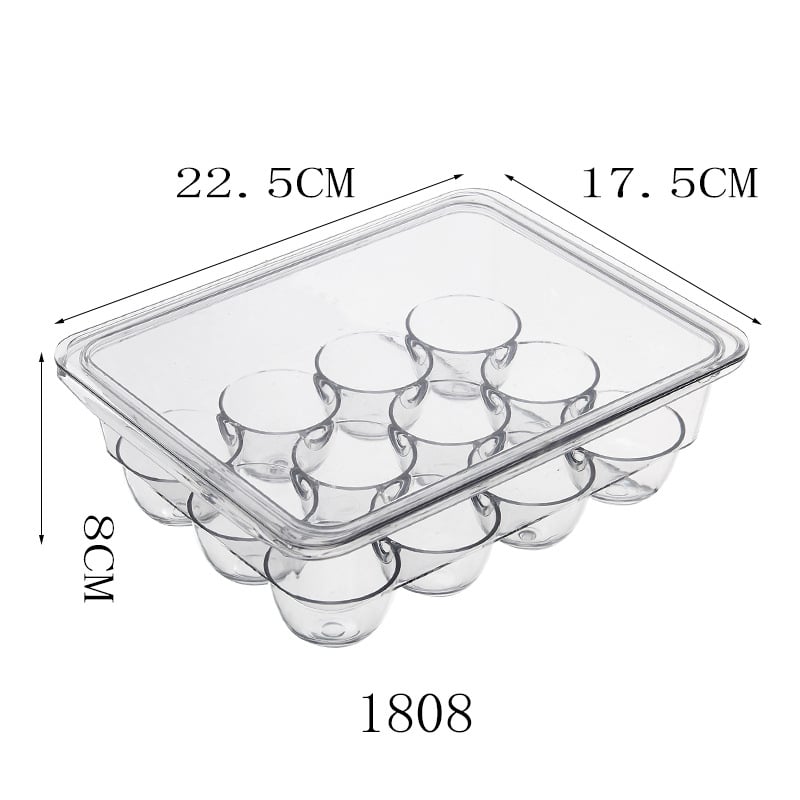 Хладилна кутия за съхранение, прозрачна, модулна, правоъгълна, пластмасова, запазване на свежестта
