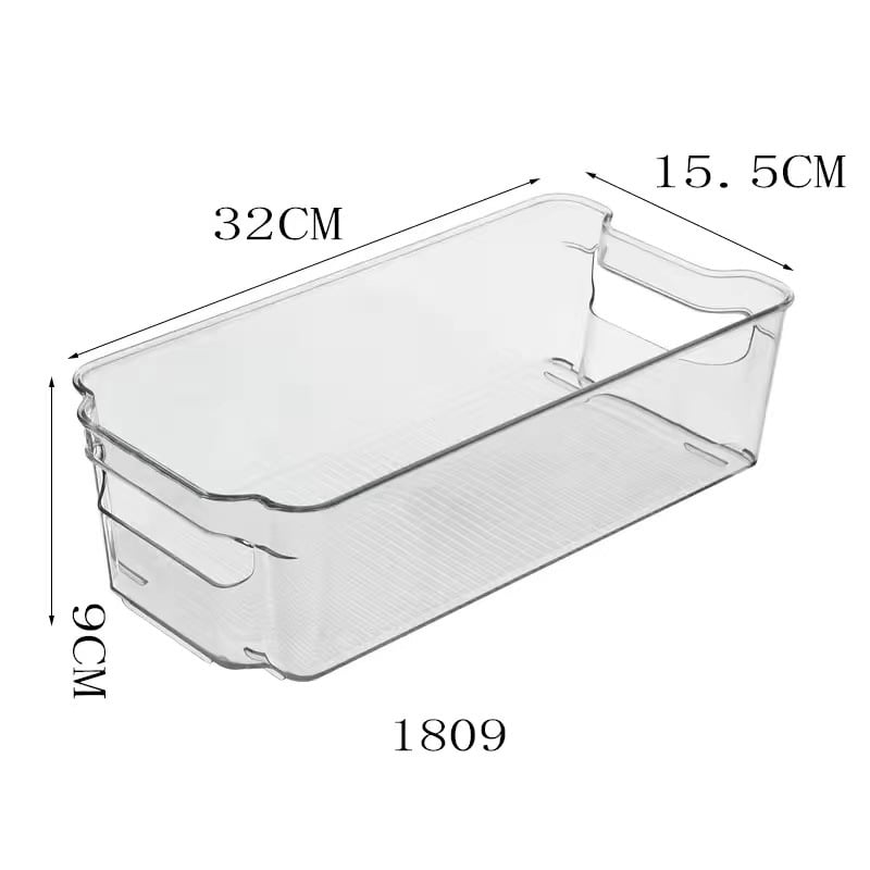 Хладилна кутия за съхранение, прозрачна, модулна, правоъгълна, пластмасова, запазване на свежестта