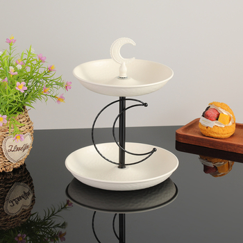 Dvostruka posuda za voće od željeza, lagani luksuzni stil, retro dizajn, uniformni dizajn