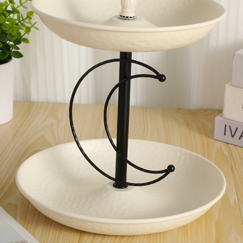 Dvostruka posuda za voće od željeza, lagani luksuzni stil, retro dizajn, uniformni dizajn