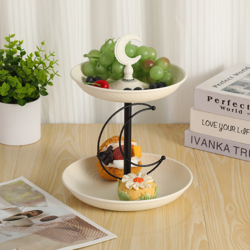 Dvostruka posuda za voće od željeza, lagani luksuzni stil, retro dizajn, uniformni dizajn