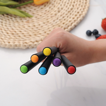 Σετ 6 τεμαχίων από ανοξείδωτο ατσάλι για τυρί και φρούτα, μάρκα Keidason, εκτυπωμένο λογότυπο, μονόχρωμο σχέδιο