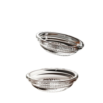 Стъклен комплект за подправки за мелене на чесън и джинджифил, кръгла форма, модерен минималистичен стил, снежна глазура