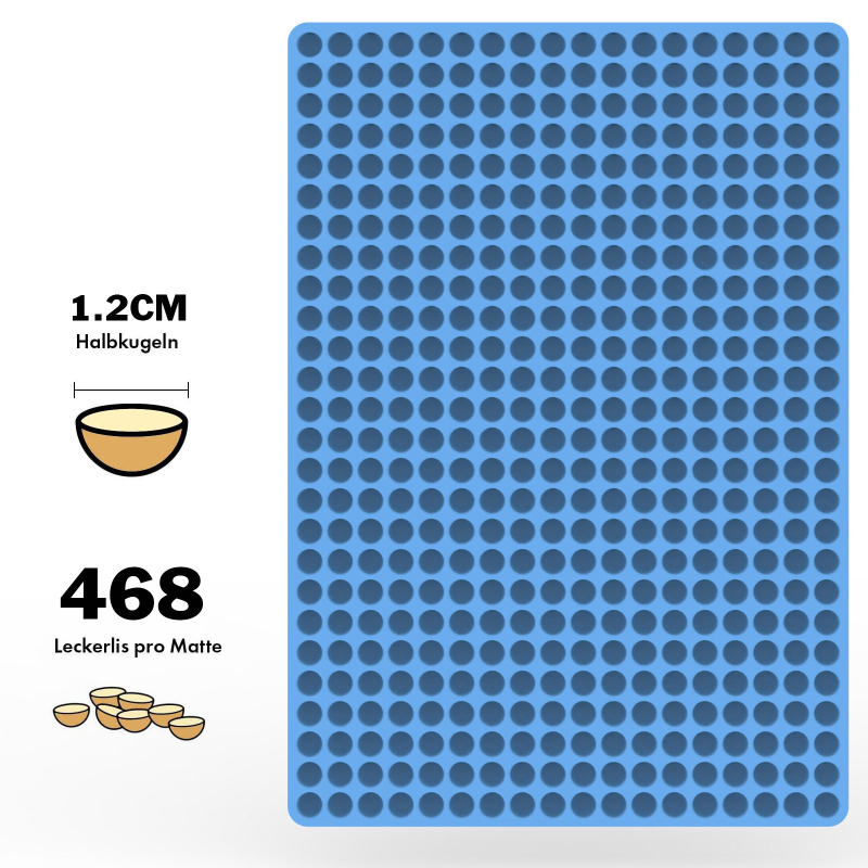 Silikonska hemisferična kalupa za kekse s 468 udubljenja za pseće poslastice