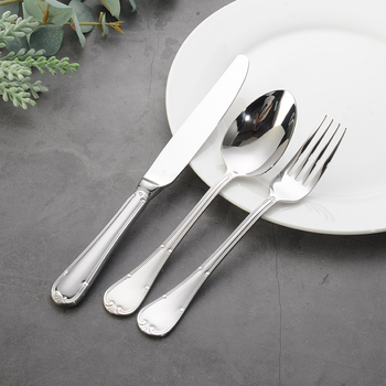 3-dijelni set noža za steak, vilice i žlice od nehrđajućeg čelika 304 – TNT, kreativni uzorak, vrhunsko stolno posuđe