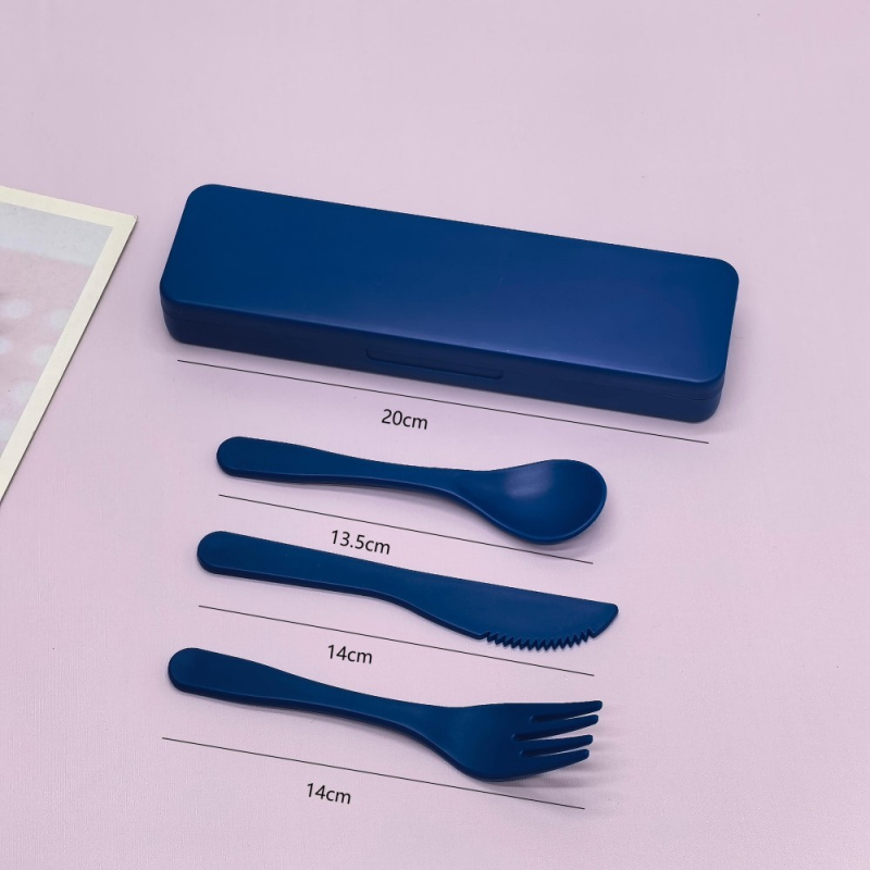 Prijenosni set pribora: nož, vilica i žlica; materijal: plastika; nehrđajući čelik: 201; prilagodba: dostupna; sadržaj: nož, vilica i žlica; stil: vanjski prenosni set pribora