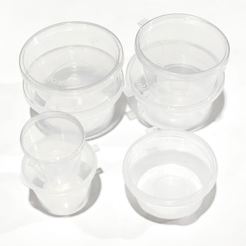 Nomituo Jednokratni cup za umake s poklopcem, plastični za dostavu