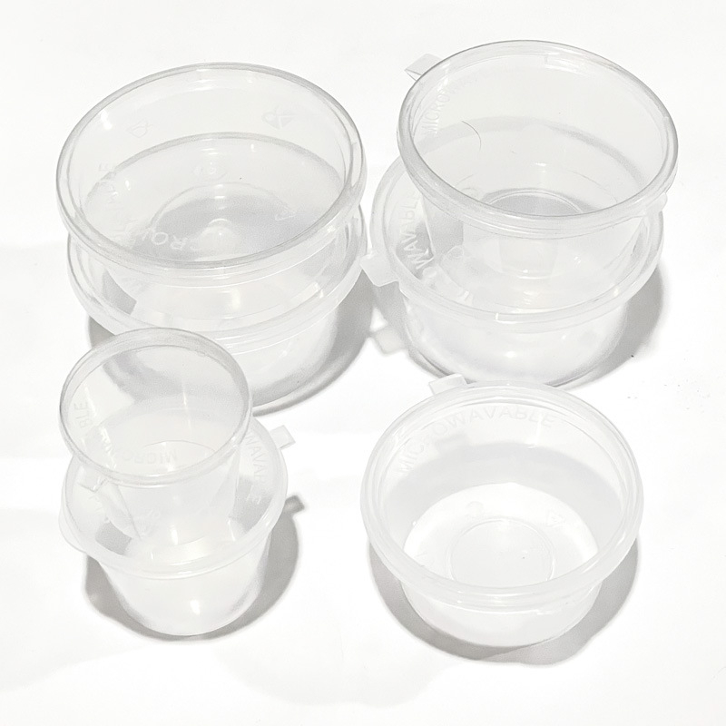 Nomituo Jednokratni cup za umake s poklopcem, plastični za dostavu