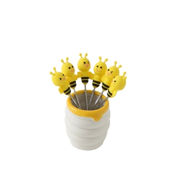 Set vilica za voće od nehrđajućeg čelika, japanskog stila, karikaturni dizajn, s tiskanim logom, pogodno za djecu