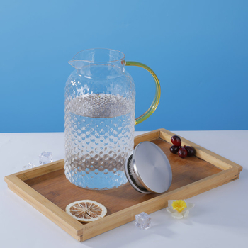 Jiguang σετ κρύου νερού από βορosilikτικό γυαλί με υφή σφυριού, ανθεκτικό σε έκρηξη, μεγάλος όγκος – τσαγιέρα και φλυτζάνια